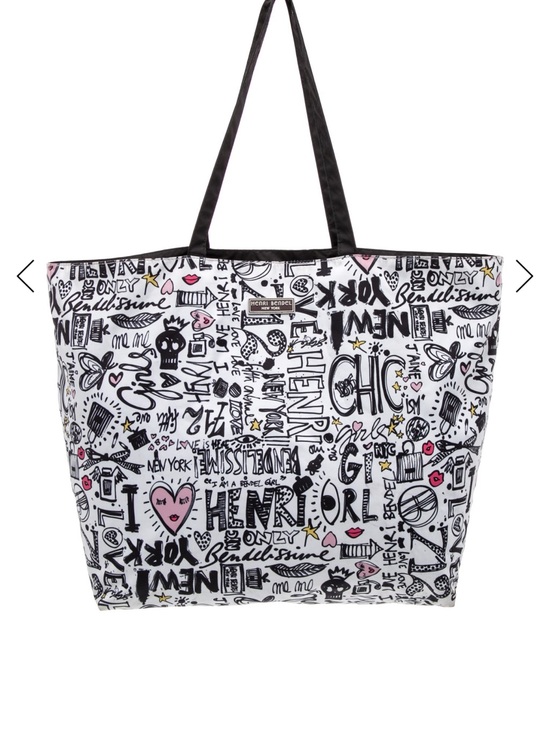 henri bendel Handbags - Henri Bendel Limited Edition Izak Graffiti Nylon Packable Tote Bag EUC
